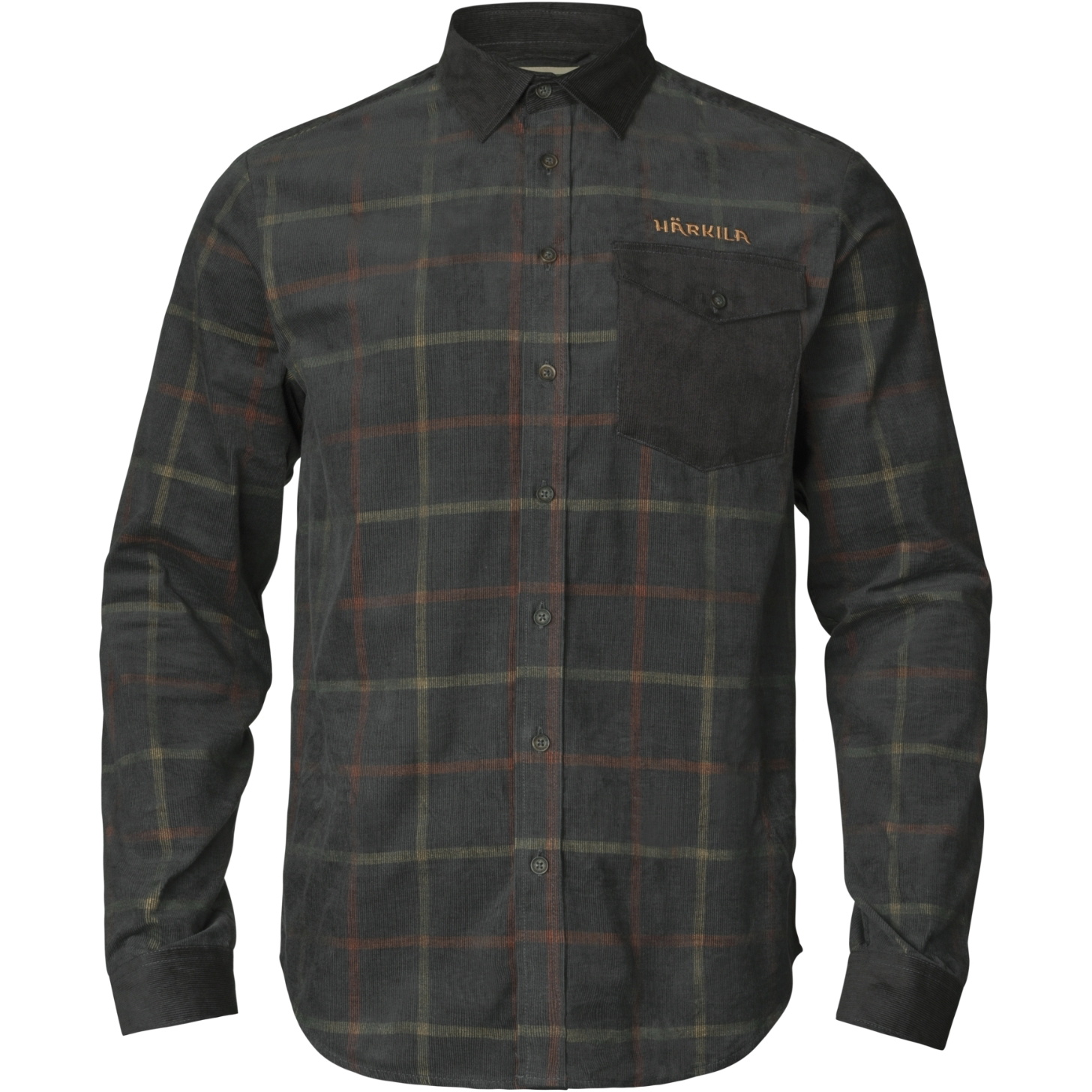 Harkila Mens Kaldfjord Corduroy Check Shirt 10248 - Phantom